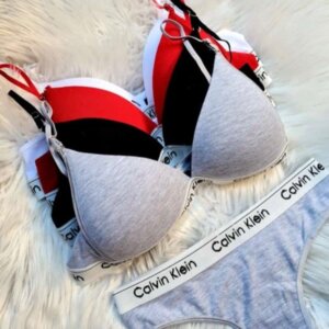 CONJUNTO CON TAZA TRIÁNGULO ALGODÓN CALVIN KLEIN