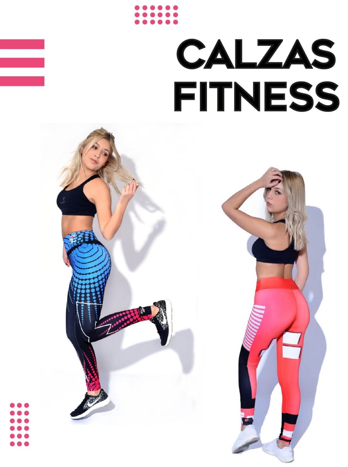 CALZA FITNESS VARIEDAD DE ESTAMPAS