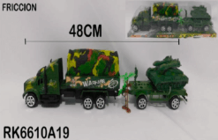 CAMION EN BURBUJA CON TANQUE MILITAR