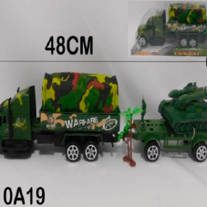 CAMION EN BURBUJA CON TANQUE MILITAR
