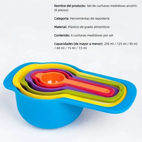 Alternative view of SET X6 CUCHARAS MEDIDORAS DE PLASTICO