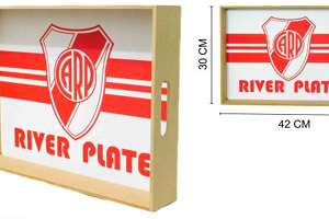 BANDEJA CON ASAS 30 X 42 CM RIVER PLATE