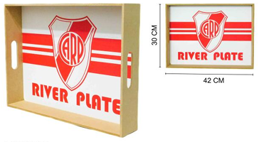 BANDEJA CON ASAS 30 X 42 CM RIVER PLATE