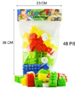 BLOCKES BOLSA CON SOLAPA X 48 PIEZAS