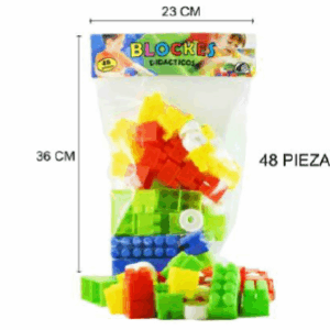 BLOCKES BOLSA CON SOLAPA X 48 PIEZAS