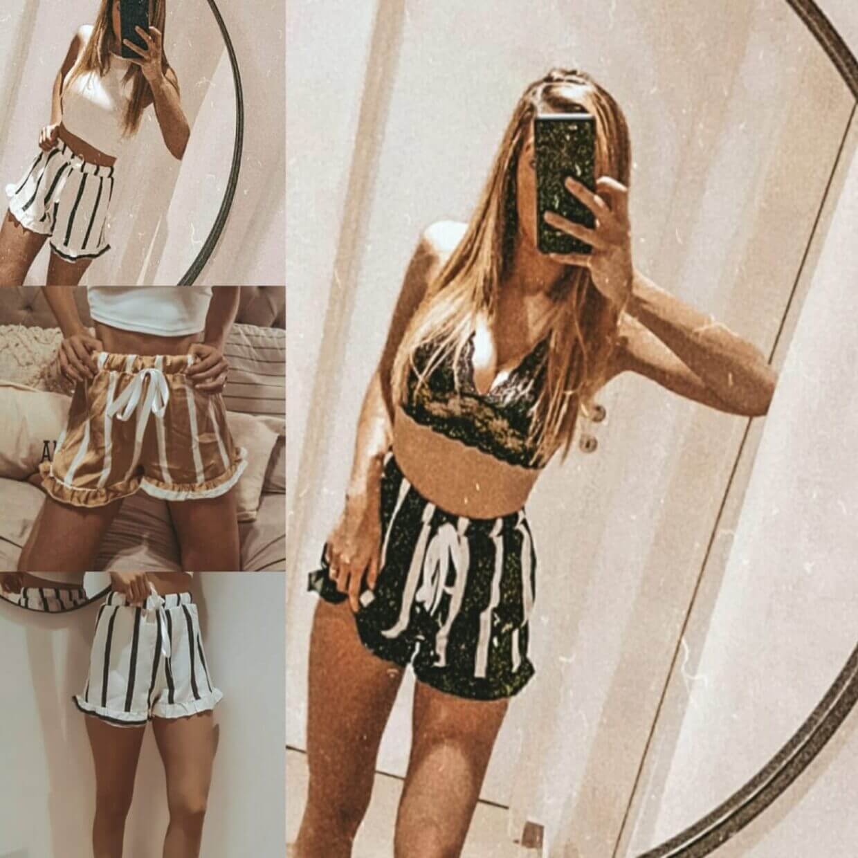 CONJUNTO CREP RAYADO CON VOLADOS - Imagen 2