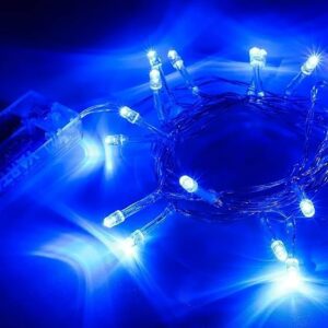 LUCES LED 10 L 2 MTS AZUL FIJAS (2 AA) EN BOLSA