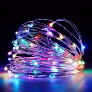 LUCES MICRO LED ALAM 50 L MULTIC FIJA 5 MTS (3 AA) EN BOLSA