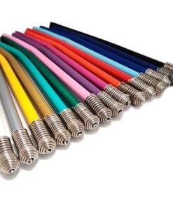 BOMBILLA RESORTE LARGA CURVA COLORES SURTIDOS