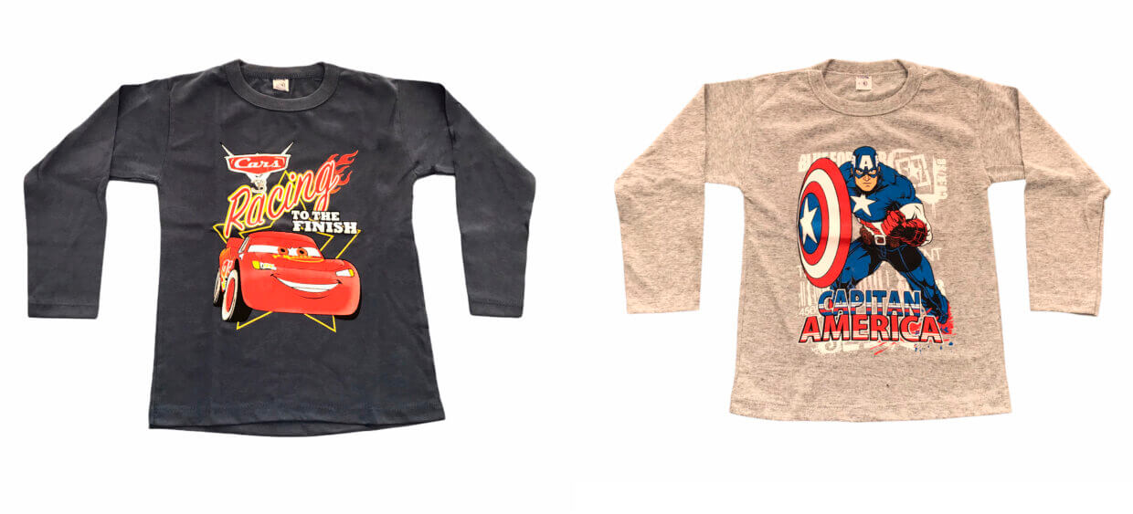 REMERA DE NIÑO ESTAMPADA MANGA LARGA
