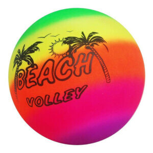 PELOTA FLUOR INFLABLE ESTAMPAS SURTIDAS (DESINFLADA)