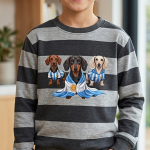 BUZO RUSTICO RAYADO CON ESTAMPA INFANTIL