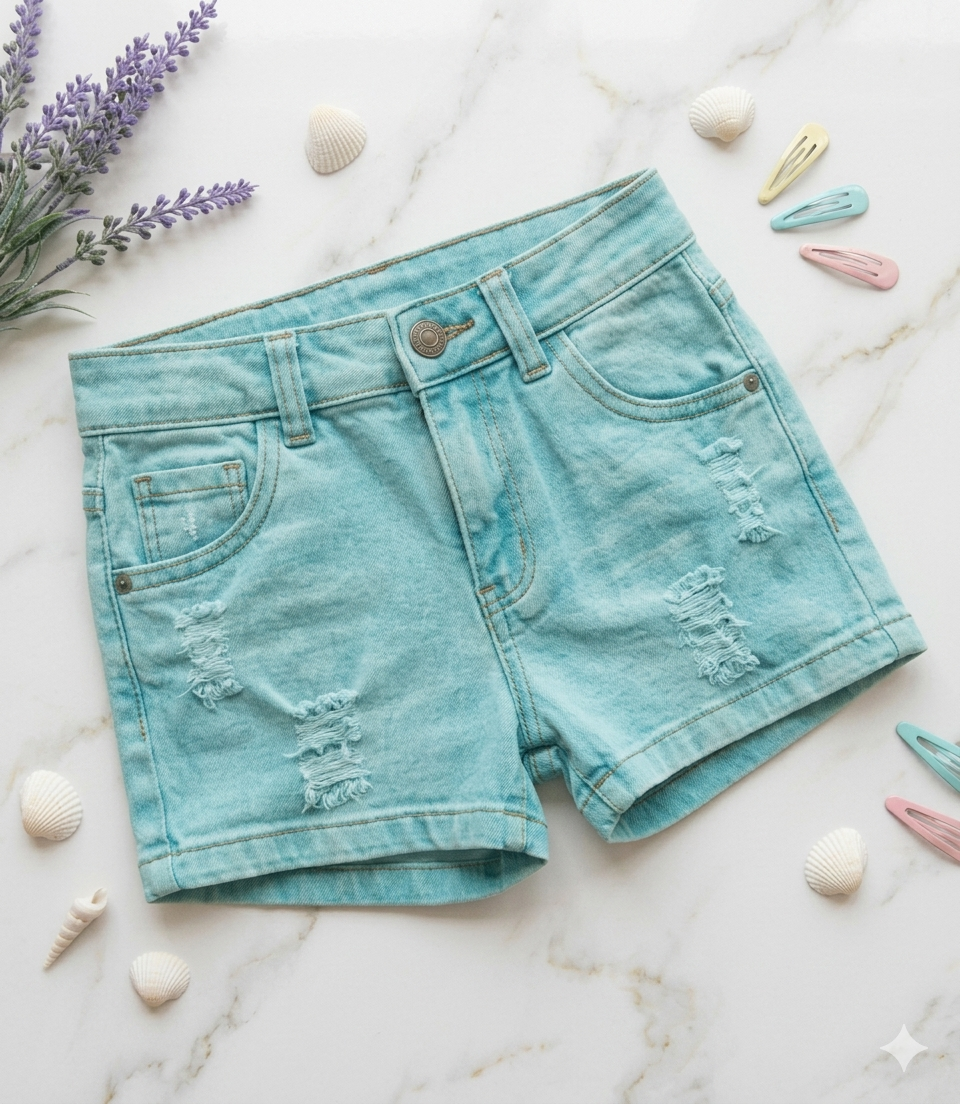 SHORT DE NENA DE JEAN NEVADO ELASTIZADO