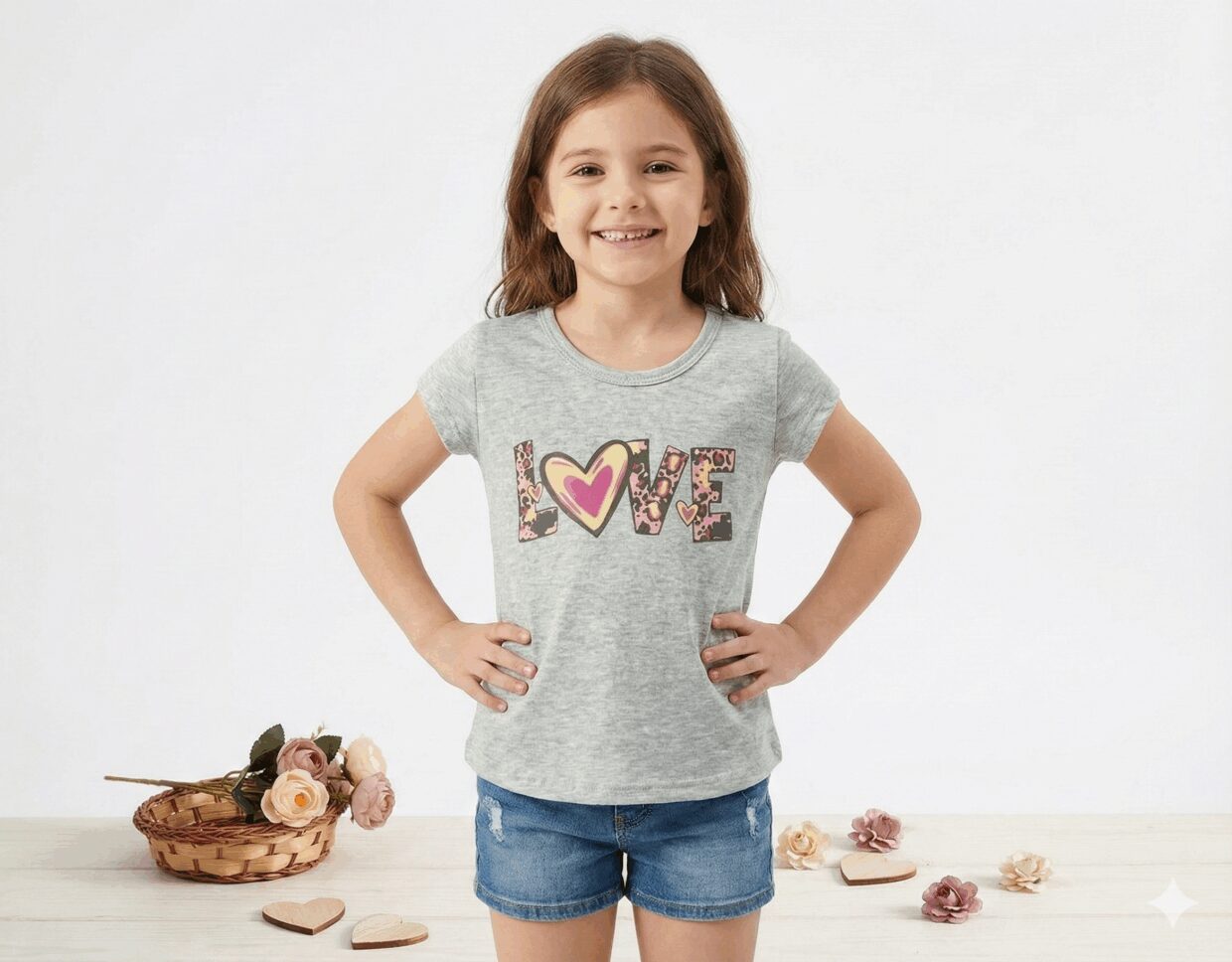 REMERA MANGA CORTA ESTAMPADA NENA