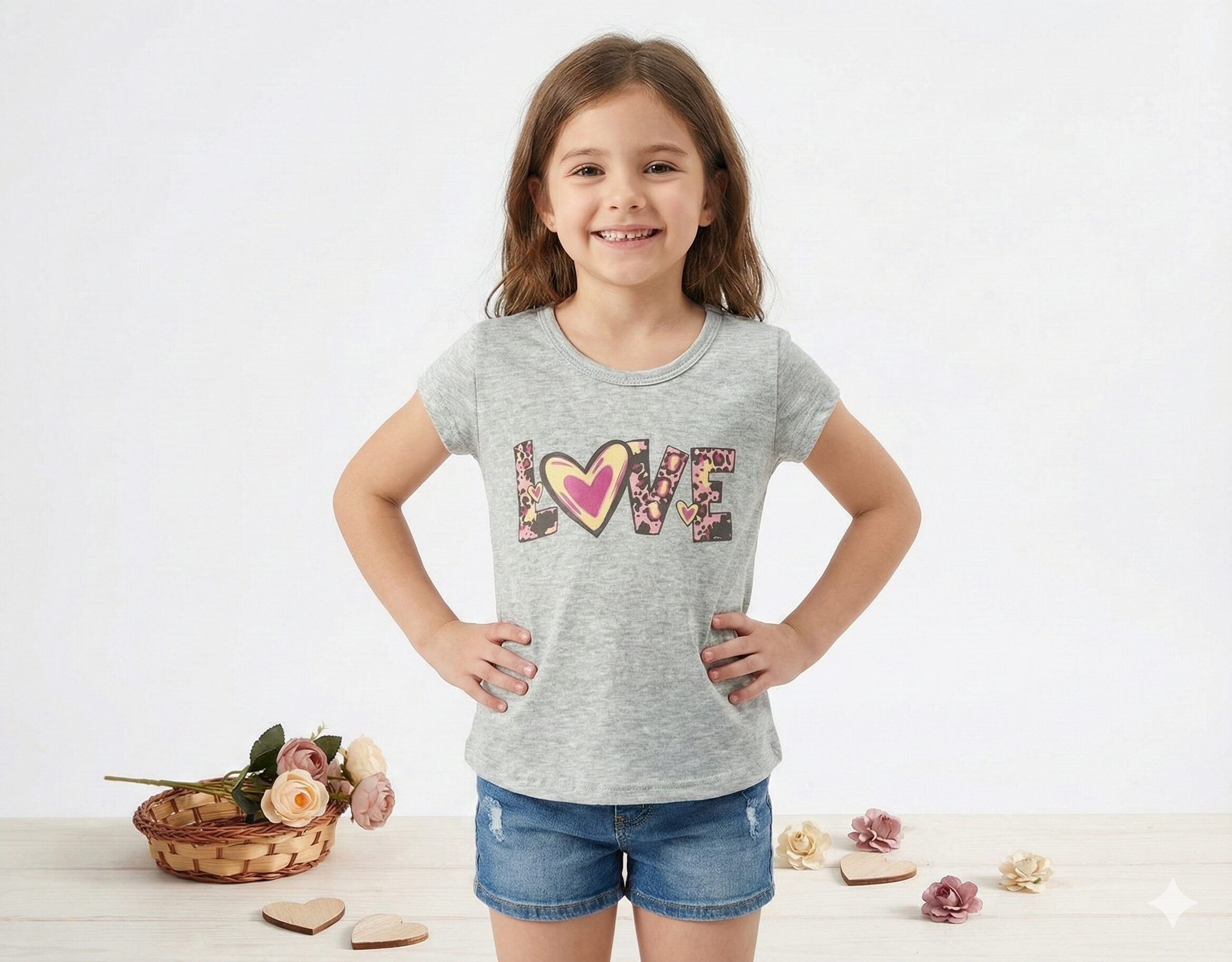 REMERA MANGA CORTA ESTAMPADA NENA