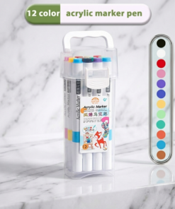 MARCADORES ACRILICOS 12 COLORES ACRYLIC MARKER