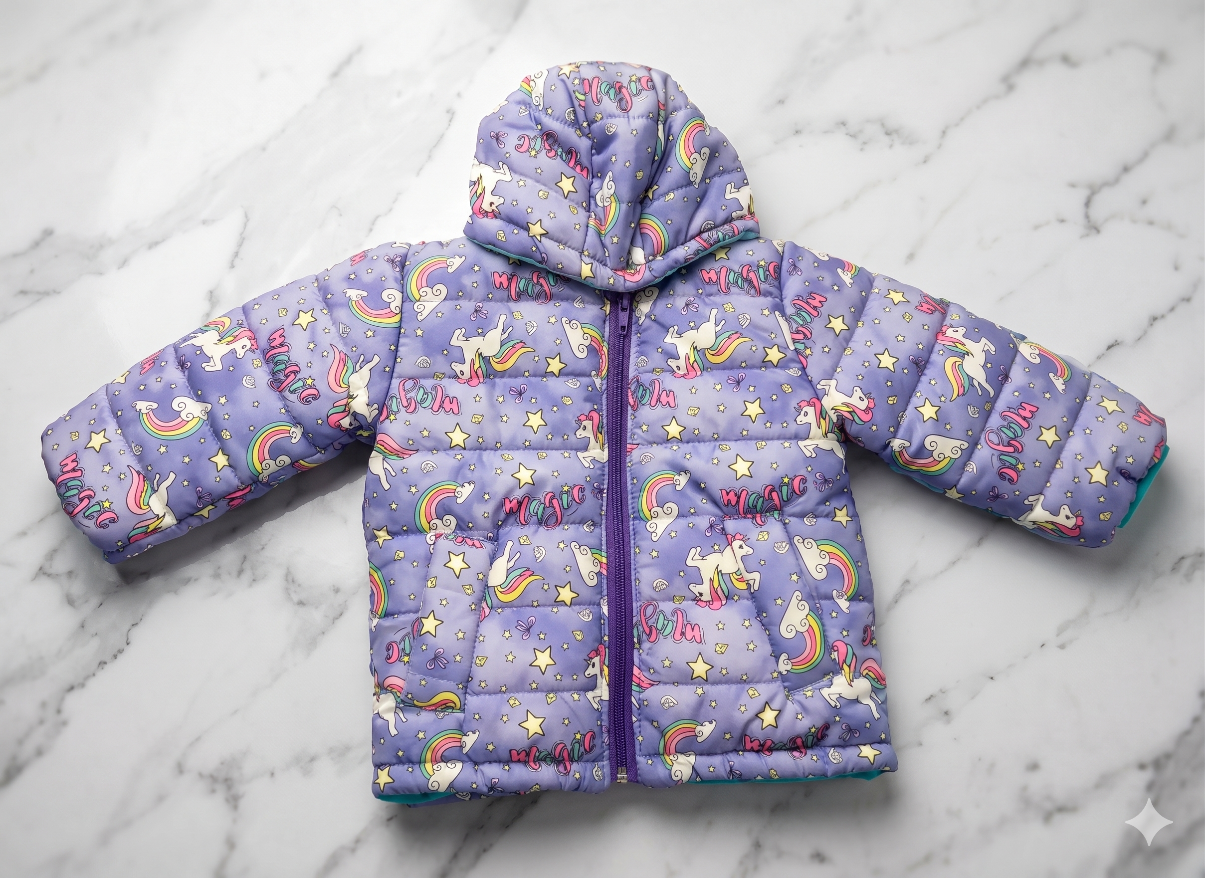 CAMPERA INFANTIL ESTAMPADA ROMPEVIENTO CON POLAR - Imagen 2