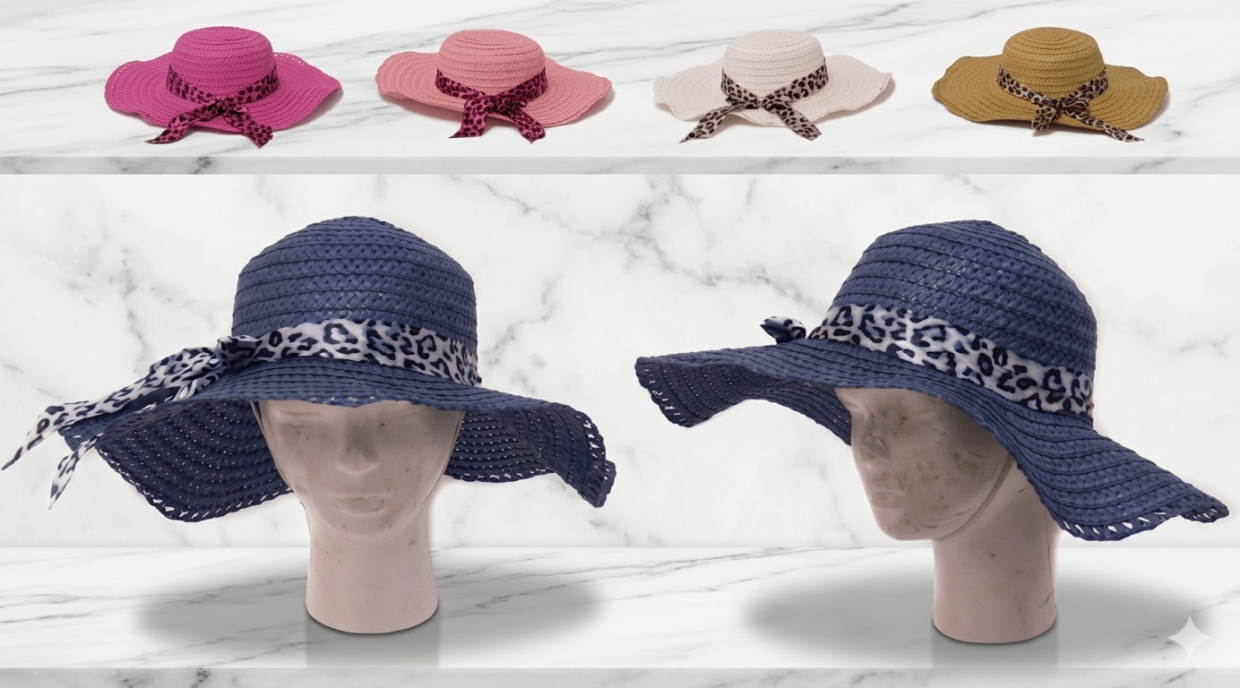 SOMBRERO CAPELINA CON PAÑUELO 5 COL SURT