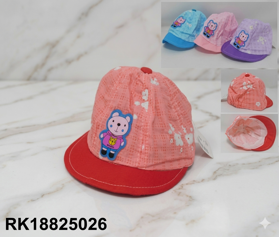 GORRA BEBÉ CON VISERA 4 COL