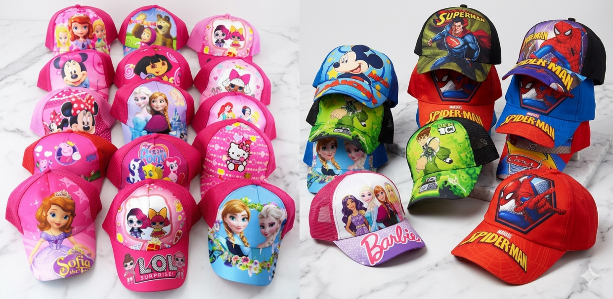 GORRA VISERA INFANTIL PERSONAJES SURTIDOS