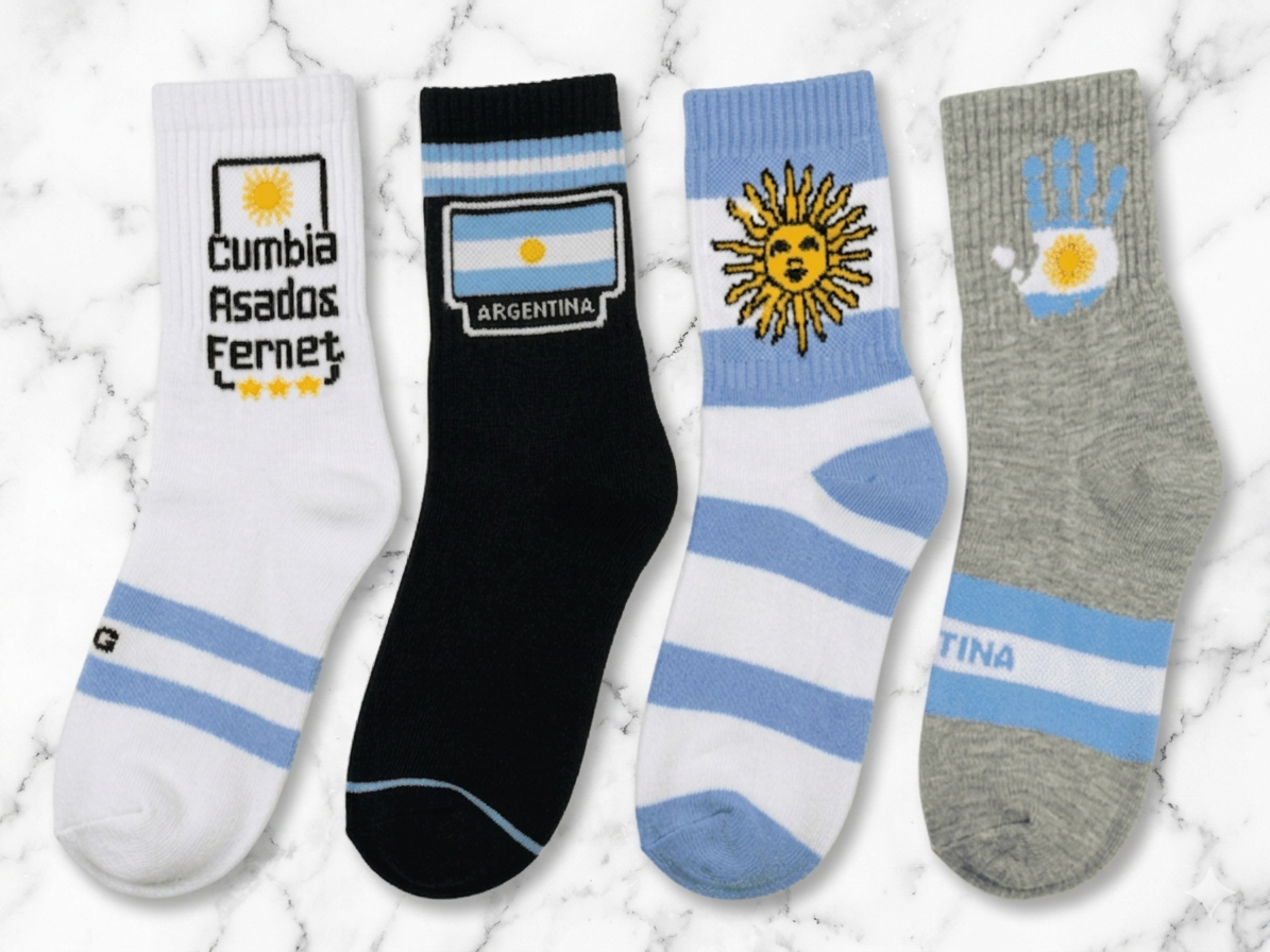 PACK X12 MEDIA 3/4 ADULTO ARGENTINA