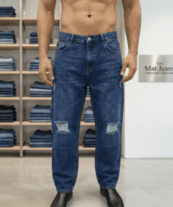 JEAN DE HOMBRE MOM AZUL CON ROTURA