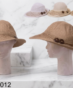 SOMBRERO CAPELINA CORDON Y BOTONES 3 COL