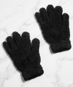 GUANTE NEGRO CHENILLE ADULTO