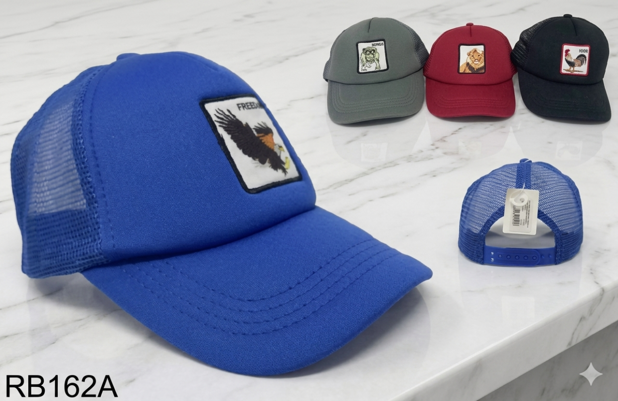 GORRA TRUCKER APLIQUE ANIMAL 4 COL