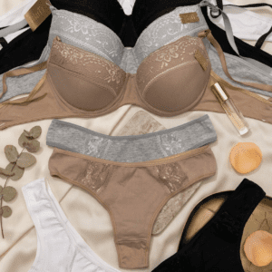 CONJUNTO "SOFI" ARO ALGODON Y PUNTILLA EN ESCOTE