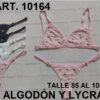 CONJUNTO TRIANGULO ESTAMPADO CORONAS CON PUNTILLA