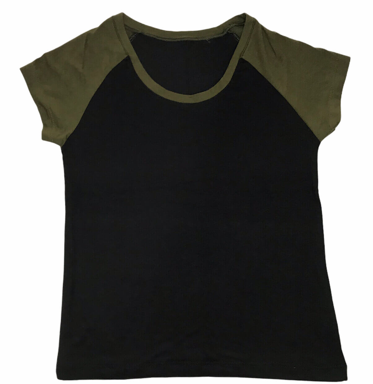 REMERA DAMA MANGA CORTA COMBINADA