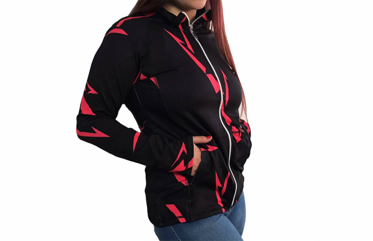CAMPERA DEPORTIVA ESTAMPADA LYCRA