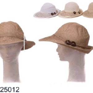 SOMBRERO CAPELINA CORDON Y BOTONES 3 COL