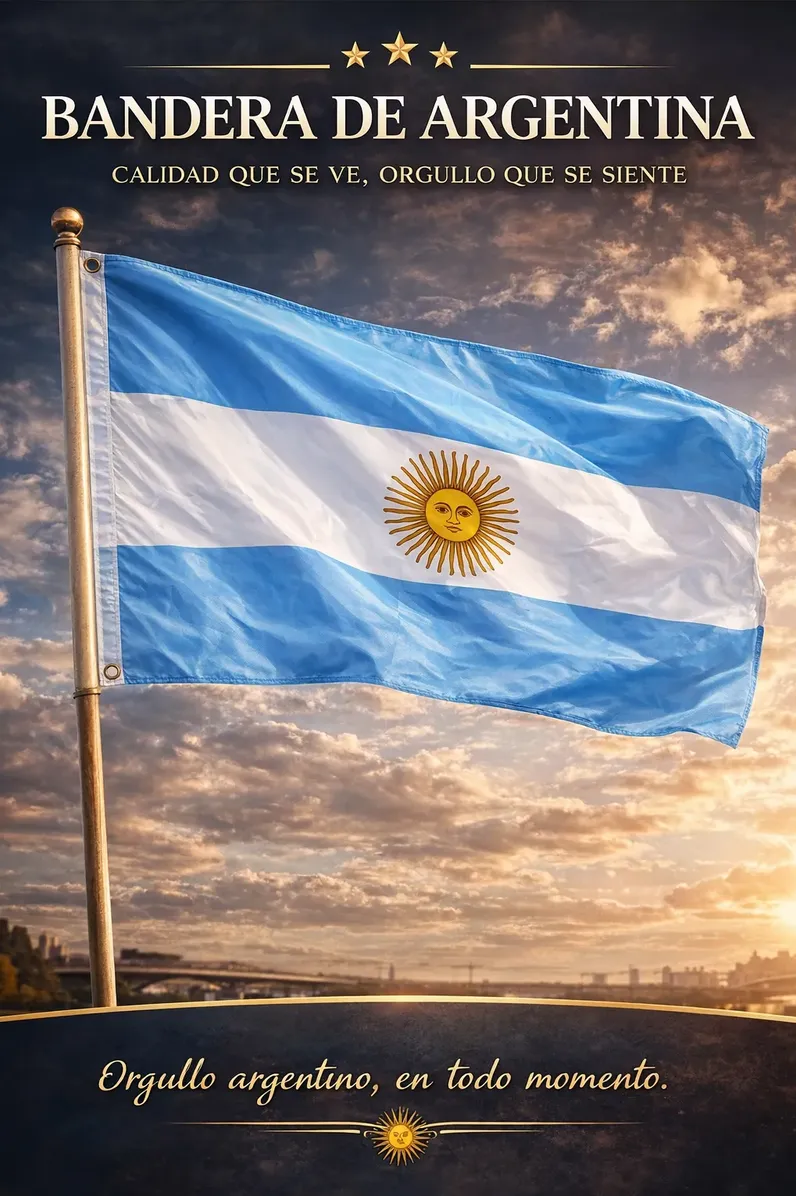 BANDERA ARGENTINA 60X90 CM