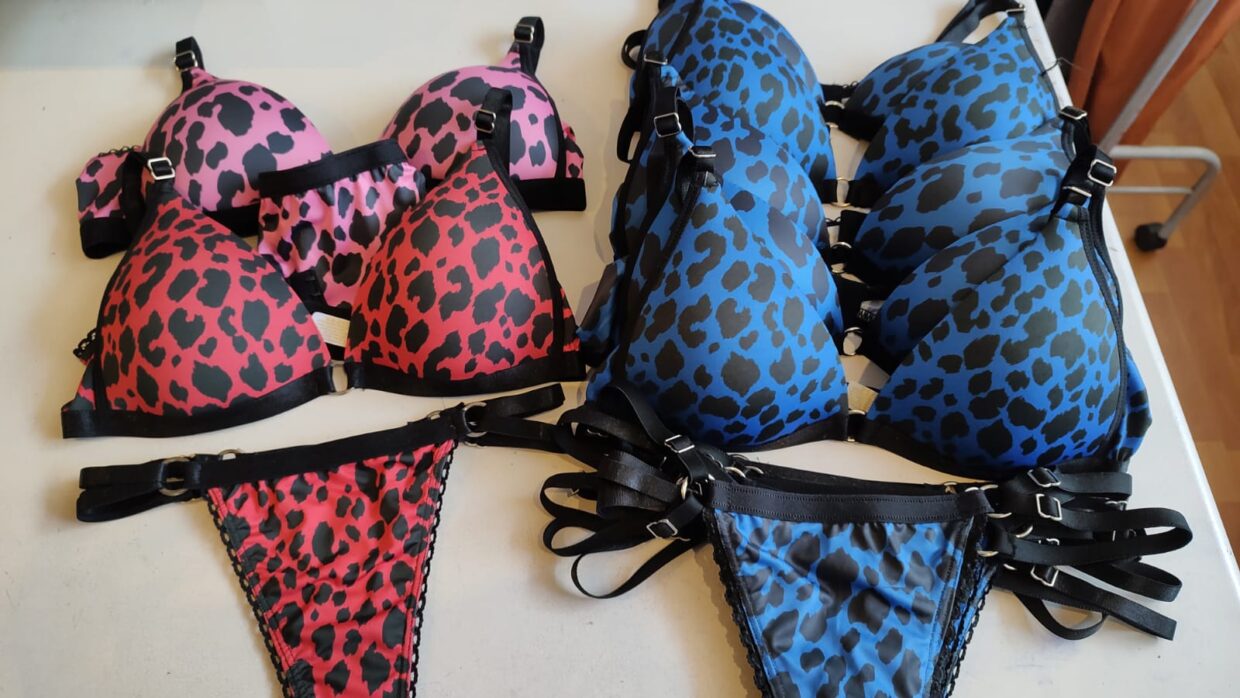 ¡OFERTA! LOTE 7 CONJUNTOS TRIANGULO ANIMAL PRINT TALLE 85