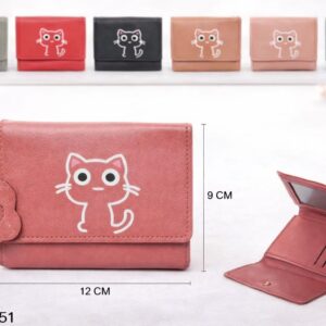 BILLETERA CON BROCHE GATITO