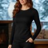 REMERA DAMA MANGA LARGA LYCRA TERMICA NEGRA