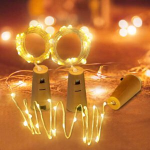 LUCES MICRO LED 20 L CORCHO 2 MTS EN BOLSA (PILAS BOTON INCL)