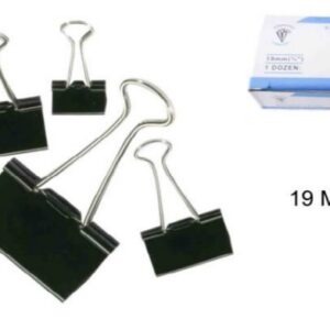 BROCHES BINDER CLIP 19 MM X 12 UNIDADES