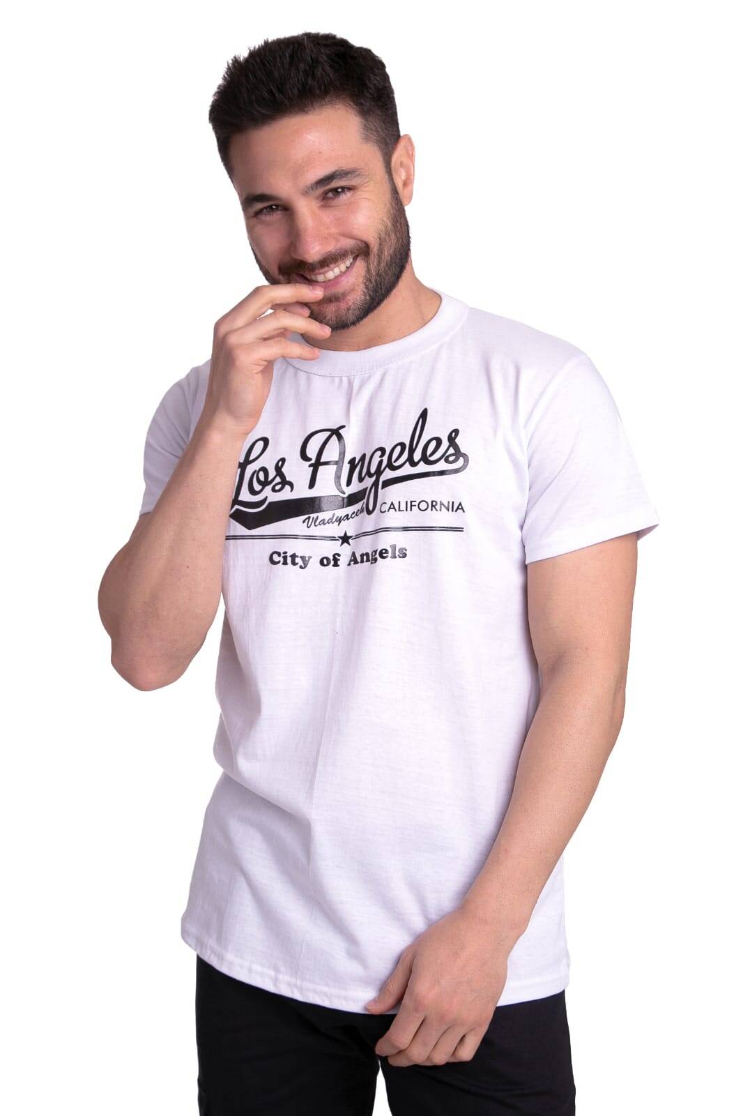 REMERA BASICA ESTAMPADA MANGA CORTA HOMBRE